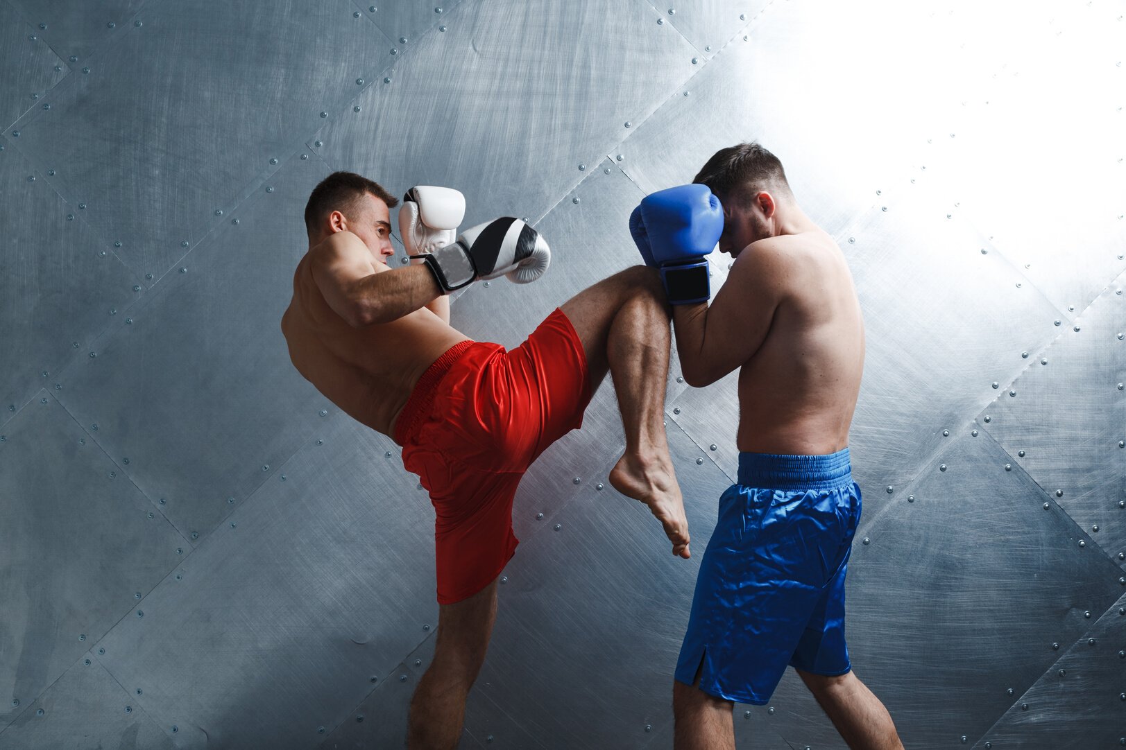 Two Muay Thai Boxers Fighting